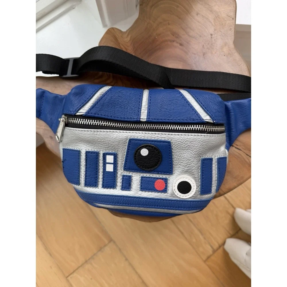 Loungefly Star Wars Fanny Pack R2-D2 Faux Leather Adjustable Strap Blue Silver